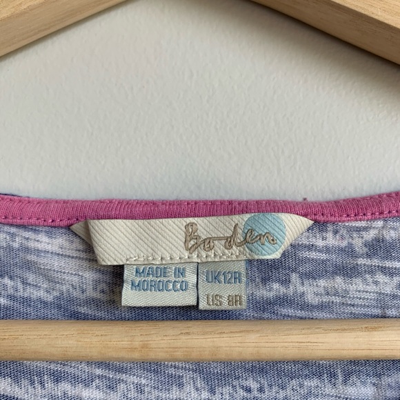 Boden Summer Cursive Dress Cotton Pocket Beach 8R - Picture 3 of 11